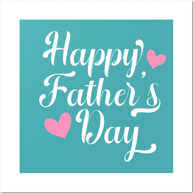 Simple Happy Father's Day Calligraphy Wall Art by Jasmine Anderson